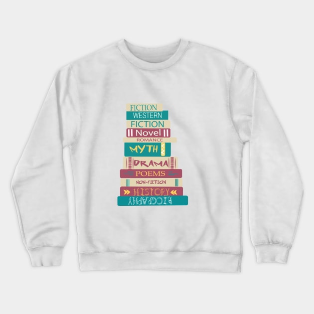 I Love books - book, books FICTION,NOVEL,math Crewneck Sweatshirt by jaml-12